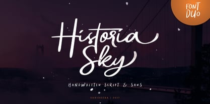 Historia Sky Font Poster 1