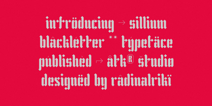 Sillium Font Poster 2