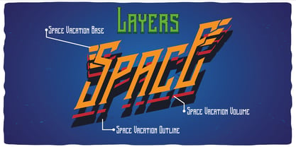 Space Vacation Font Poster 4
