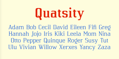 Quatsity Font Poster 4