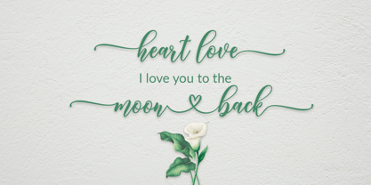 Heart love Font Poster 3