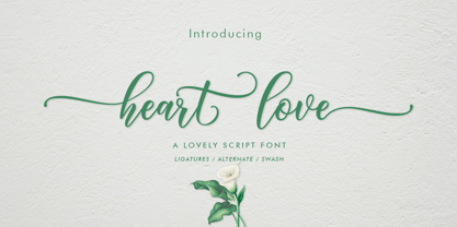 Heart love Font Poster 1