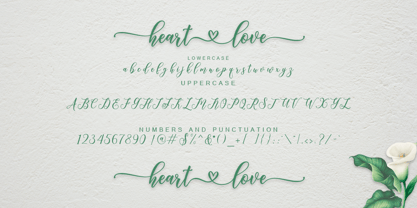 Heart love Font Poster 4