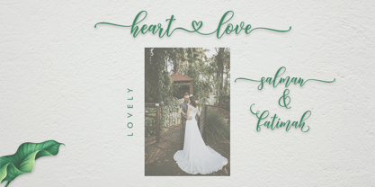 Heart love Font Poster 2