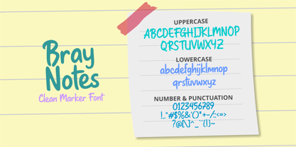 Bray Notes Font Poster 2