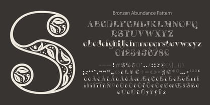 Bronzen Abundance Font Poster 2