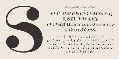 Bronzen Abundance Font Poster 3