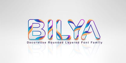 Bilya Layered Font Poster 1