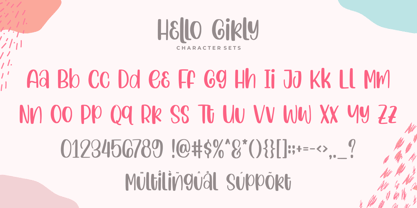 Hello Girly Font Poster 5