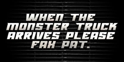 Monster Truck Font Poster 5