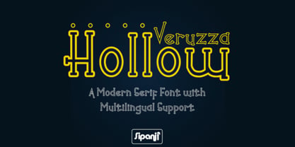 Veruzza Hollow Font Poster 1