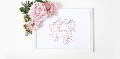 Letters and Roses Font Poster 6