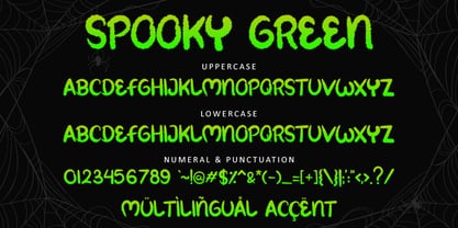 Spooky Green Font Poster 7