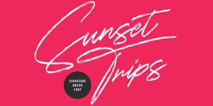 Sunset Trips Font Poster 1
