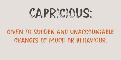 Capricious Font Poster 2