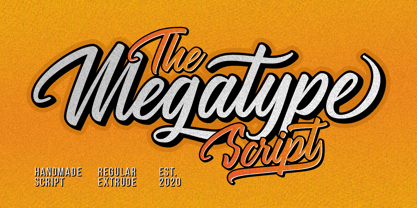 Megatype Script Font Poster 1