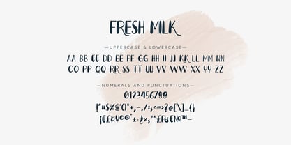 Fresh Milk Fuente Póster 8