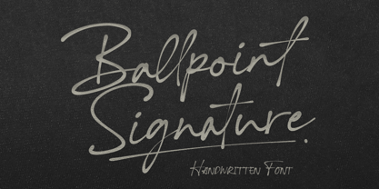 Ballpoint Signature Font Poster 3