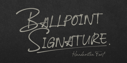 Ballpoint Signature Fuente Póster 1