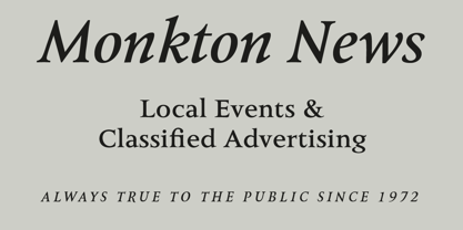 Monkton News Font Poster 8