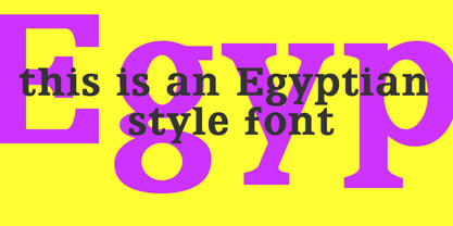 Egyptienne75 Black Font Poster 1