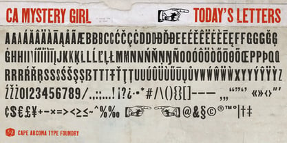 CA Mystery Girl Font Poster 6