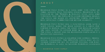 Highfield Font Poster 6
