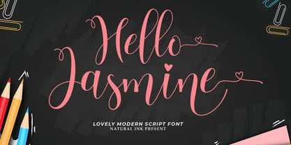Hello Jasmine Font Poster 1