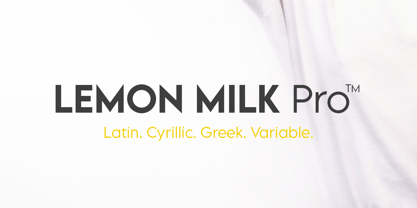Lemon Milk Pro Font Poster 1