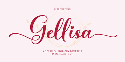 Gellisa Script Font Poster 1