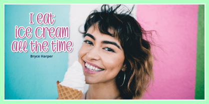 Yummy Ice Cream Font Poster 3