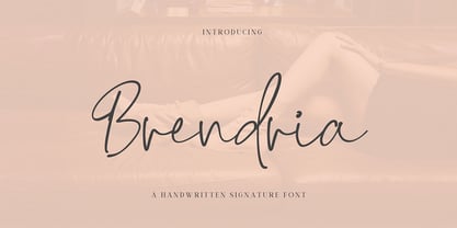 Brendria Signature Font Poster 1