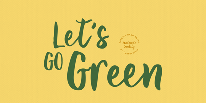 Let's Go Green Font Poster 1