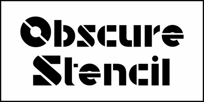 Obscure Stencil JNL Font Poster 2