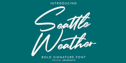 Seattle Weather Font Poster 1