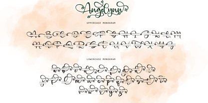 Angelynn Monogram Font Poster 10