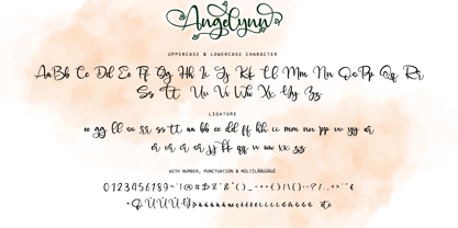Angelynn Monogram Font Poster 11