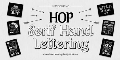 Hop Serif Hand Lettering Fuente Póster 1