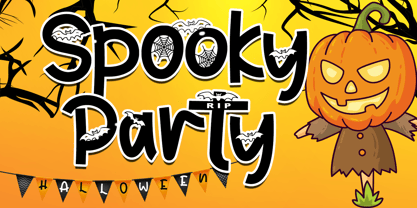 Spooky Party Fuente Póster 1