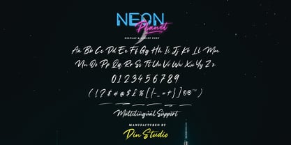Neon Planet Font Poster 10