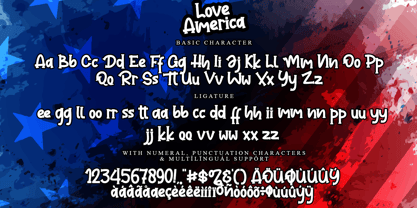 Love America Fuente Póster 6