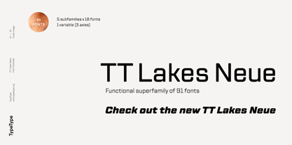 TT Lakes Font Poster 2