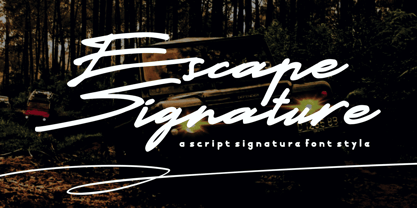 Escape Signature Font Poster 1
