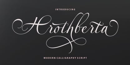 Hrothberta Script Font Poster 1