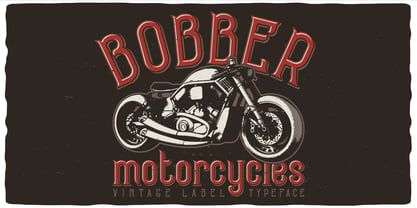 Bobber Motorcycles Font Poster 1