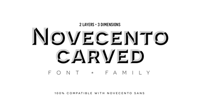 Novecento Carved Font Poster 1