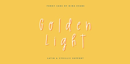 Golden Light Font Poster 1