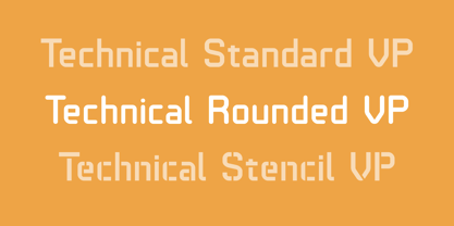 Technical Rounded VP Font Poster 8