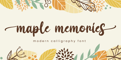 Maple Memories Font Poster 1