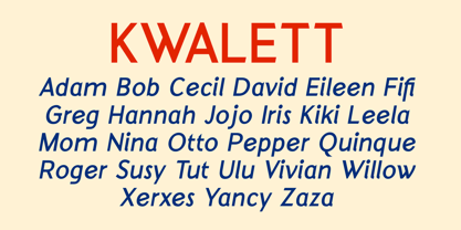 Kwalett Font Poster 4